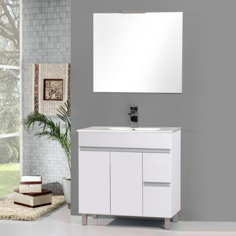 Mueble de baño con lavabo 80 cm blanco Soki Gresancu BL8003000 - Comprar